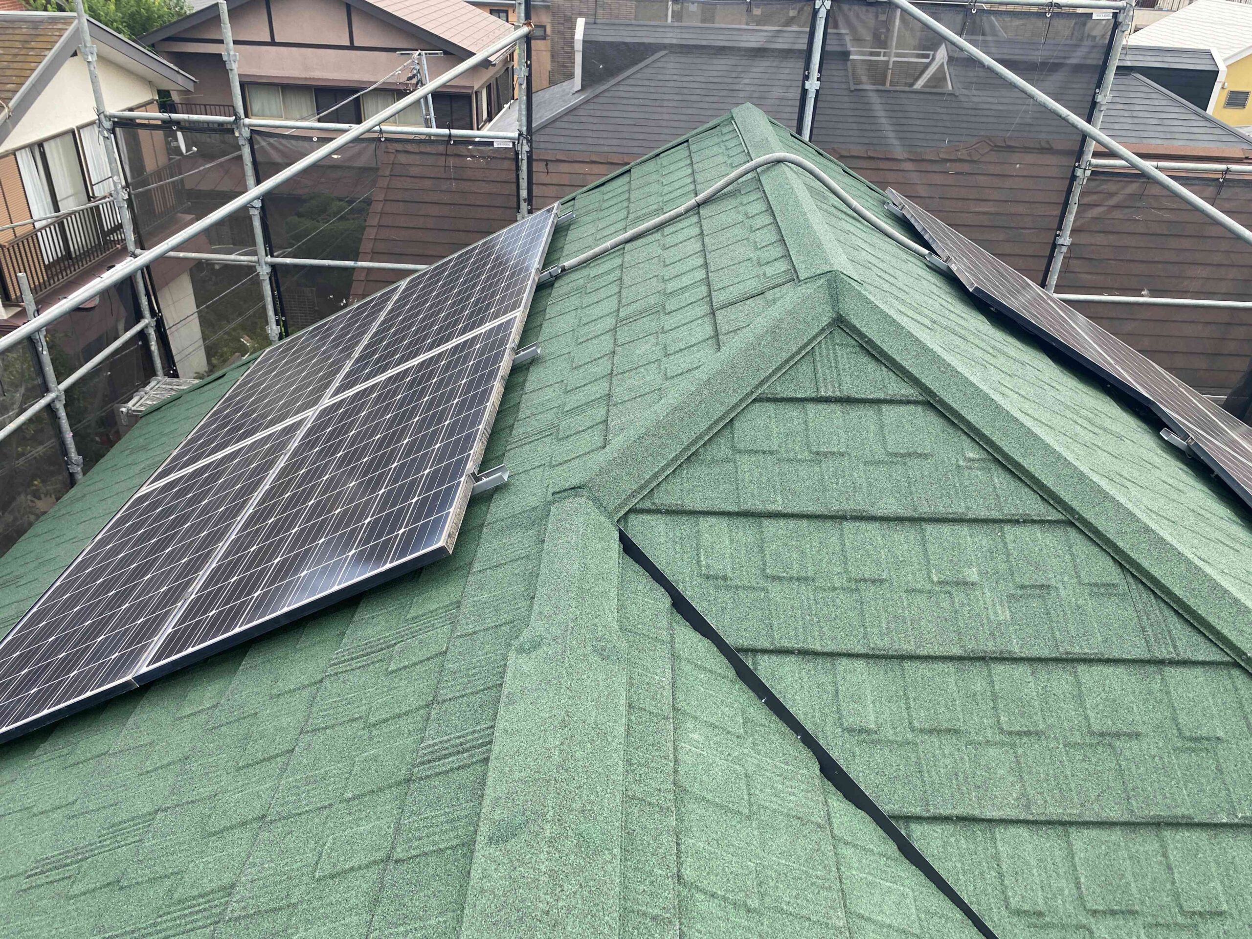 相模原市南区　S様邸　2025年8月　　　　　　　　　　　　屋根重ね葺き・パネル脱着